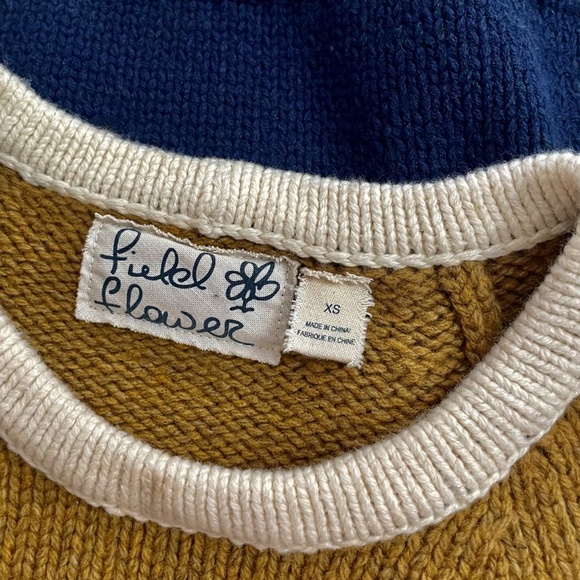 Anthropologie FIELD FLOWER Camellia Fairisle Sweater Pullover Fair Isle X-Small - Picture 12 of 15